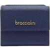 Braccialini Basic Portafoglio modello continental piccolo, in pelle di colore oro con la logatura in rilievo dorata.