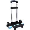 IvyH Carrello posteriore - Carrello con ruote in lega di alluminio a mano e carrello pieghevole per zaino, 6 ruote blu, Taille unique, Portatile,Durevole