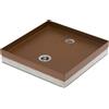 Base Portaciottolo per Fontane 40x40x8 cm in Metallo con Base in Cemento Belfer 42/BSE/10 Ruggine