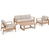 Bizzotto BALTIC, SET SALOTTO C-C NATURALE