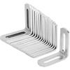 SERYUUT Staffa a L, angolare regolabile in acciaio zincato 49 x 49 mm Set di angolari in metallo da 16 pezzi spessore 2,8 mm, foro 6,7 mm Ideale per mobili bricolage scaffali aree esterne