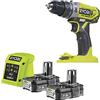 Ryobi R18PD2-215G Trapano Avvitatore Percussione Batteria 18V 2x 1.5Ah
