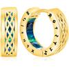 Odinstone Orecchini Uomo Cerchio Orecchino Vichinghi Uomo Nero Oro Viking Rune Orecchini Celtico Gioielli Nordici per Donna Ipoallergenico Orecchino