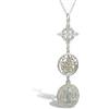 NUDO DE BRUJA Y TETRAGRÁMATON Collana doppia protezione con ciondolo tripla medaglia di San Benedetto, in argento Sterling 925 rodiato, catena da 45 cm, Pequeño, Argento sterling, Non è una pietra