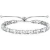 FANCIME Bracciale tennis con pietra di nascita per donna Argento sterling placcato in oro bianco Bracciale Tennis Bolo con pietra ovale Regalo di Natale Anniversario per lei moglie, 5.5 to 9.5, Oro
