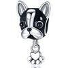Generic M&S - Ciondolo a forma di bulldog francese, in argento Sterling 925, compatibile con braccialetti Pandora ed europei