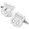 SUMA SHOP Gemelli da Polsino Route 66 Uomo in Metallo Silver - Gemelli Camicia Design Vintage America Motorcycle Biker - Idea Regalo Elegante