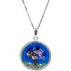 LE GEMME DI VENEZIA Collana Donna Con Pendente Murrina Milefiori Venezia In Vetro Originale Di Murano E Argento 925 Diametro 23 (COLORE 18)