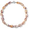 YAMI Collana di perle barocche in vere perle d'acqua dolce, 13 - 16 mm, grandi perle barocche regalo, elegante collana su catena d'argento, gioiello di lusso per donne