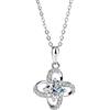 Joomia Collana per Donne-Collana con Moissanite, Design a Quadrifoglio-con Certificato, Argento 925 Puro, Taglio a Plasma, Catenina Regolabile 45CM,Adeguata per:Festa/Appuntamento/Uso Quotidiano/Matrimonio