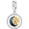 CYCUFF Ciondoli in argento sterling 925 adatti per collane con ciondoli, bracciali, pendenti, perline, gioielli, regalo per familiari, amici e donne, FASCINO, Argento sterling, Zirconie sintetico
