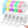 EEBBL Nastro per etichette D30, 12 x 40 mm, D30, compatibile con stampante portatile D30, carta da stampa adattata per ufficio, 1650 etichette/10 rotolo, 5 rotoli colorato, 5 rotoli trasparente
