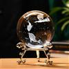HOTUT Sfera di Cristallo 3D con Incisione Laser,60 mm Pallina di Cristallo 3D con Base,Delfino,Ornamento Fermacarte per Scrivania o Decorazione Ambientale,Sfera di Vetro,Decorazione per la Casa