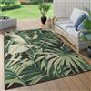 Paco Home Tappeto per esterni resistente alle intemperie Balcone Palme Giungla Motivo floreale Boho Verde Dimensioni 140x200 cm
