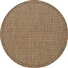 Carpetsale24 Tappeto Interno Esterno Terrazza Balcone Cucina Look Sisal Tessitura Piatta Impermeabile Tinta Unita, Dimensioni: 120 cm rotondo