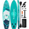 COIL Tavola da SUP COIL - Set SUP gonfiabile - Set completo da Stand Up Paddle - con pagaia - con pompa - custodia impermeabile per cellulare - stabile - 335 cm - 181 kg - blu