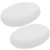 BESTYASH Set 2 Pietre per Massaggio in Marmo Bianco, Pietre Calde da Massaggio Essenziali Superficie Liscia per Spa e Uso Domestico, Rilassa e Lenisce Corpo