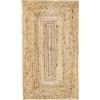 HAMID - Tappeto di Iuta Alhambra Colore Naturale, Tappeti 100% Fibra di Iuta, Intrecciato a Mano, Tappeti per Soggiorno, Sala da Pranzo, Camera da Letto, Corridoi (80x150cm)