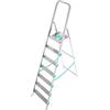 Colombo Scala Pieghevole in Alluminio Libellula 3/4/5/6/7/8 Gradini Senza Rivetti | Scala 7 Gradini, Robusta con Piattaforma Antiscivolo | Portata 150kg | Conforme EN131 TÜV-GS | Made in Italy