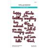 Spellbinders Grazie Enclosed Sentiments Inciso Fustelle da The Four Petal Collection, Metallo, ONE