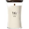 WoodWick Candela profumata | Candela a clessidra grande | White Honey | Regali perfetti per donne