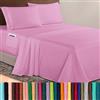 Elegant Comfort Lussuoso set di lenzuola in microfibra 1500 di alta qualità, 4 pezzi, profondità 45-61 cm, con angoli extra profondi, ultra morbide, taglia full, colore: rosa chiaro