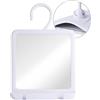 Mirrorvana Specchio da Doccia Appendibile, Specchio da Barba Infrangibile Senza Ventosa, Specchio Doccia Antiappannamento, Anti-Fog Shaving Mirror (Plastica, 20 x 18 cm)