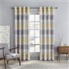 Catherine Lansfield Tallin Stripe - Coppia di Tende con Occhielli, 156 x 134 cm, Colore: ocra