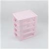 WQURC Bella scatola rosa per ricevimenti, con multistrato e manico a fiocco rosa (quattro strati (18 x 13 x 20 cm)