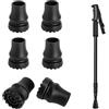 FIUTEKO 6 Pezzi Gommini per Bastone da Passeggio 19mm, Piedini Antiscivolo in Gomma per Bastone Anziani, Accessori per Stampelle, Punta in Gomma per Bastone da Trekking