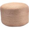 Decorasian Pouf Sgabello - Poggiapiedi BZW. Poggiapiedi intrecciato in iuta - Pouf in stile boho - rotondo