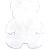 KRIPINC Tappeto Orso Animali di Pelle di Pecora, Tappeto Orsetto Peloso Pelo Lungo per Soggiorno, Camera da Letto, Cameretta Bambino (Bianco, 75x105cm)