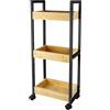 LANTUS Carrello portaoggetti con ruote, da dessert, con serratura, carrello di servizio per ufficio, soggiorno, cucina, capacità 25 kg, 20 x 30 x 80 cm, nero