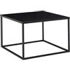 FineBuy Tavolino da Salotto 60x60x40 cm Metallo Nero, Quadrato | tavolino da soggiorno industriale in alluminio, tavolino da divano scandinavo, spazio per giornali e snack