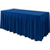 FANSU Tovaglia in Spandex Rettangolare, Gonne Tovaglia Gonne per Tavolo Feste Tovaglie Antimacchia Elastico Elasticizzato per Matrimonio Nozze Banchetto Compleanno (6FT/183x76cm,Blu Scuro C)