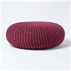 Homescapes - Pouf grande rotondo intrecciato in maglia