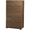 MeMi Me305NOC Cassettiera, Legno, Noce, 38x60x105 cm