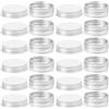 Toyvian Set 24 Barattoli Rotondi in Alluminio da 15ml, Contenitori Metallici per Candele e Cosmetici, Multiuso Coperchio a Vite, per Decorazione da Scrivania