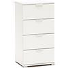 MeMi Me613BIA Cassettiera, Legno, Bianco, 38x45x85 cm
