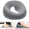 Dwitkul Cuscino per Massaggio Viso a Faccia in Giù in Memory Foam - Poggiatesta Ergonomico a Forma di U con Foro per Respirazione - Ideale per Lettini da Massaggio, Saloni Spa e Uso Domestico（Grigio）