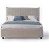 EVERGREENWEB MATERASSI & BEDS EVERGREENWEB Letto Matrimoniale con Contenitore Salvaspazio 160x190 cm, Testiera in Tessuto Beige Imbottita, Struttura Rinforzata Facile da Montare, Rete a Doghe in Legno, Design Moderno, BILBAO
