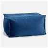 Lounge Pug Pouf Poggiapiedi a Sacco, Velluto Navy, Pouf Ottomana Poggiapiedi, Camera da Letto, Soggiorno