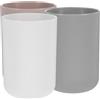 TOVINANNA Set 3 Bicchieri per Risciacquo Denti Infrangibili in Plastica Tazze per Spazzolino da Denti Multiuso Design Salvaspazio per Bagno e Cucina Superficie Liscia per Uso Sicuro
