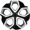 RYELDOM Set 4 Copricerchi 15 Pollici Neri per Renault Twingo, Coppe Ruota Resistenti e Facili da Installare