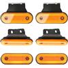Seruno X 6 PCS Luce Laterale LED Ambra, Luci Laterali per Rimorchio, Luci di Ingombro 12V/24V per Camion, Rimorchio, Camper, Autocarro, Van Camper, Caravan, Lampade di Posizione Anteriore e Posteriore