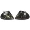 LPXYZD Indicatore Direzione Per BMW Serie 3 Per E46 Berlina 1999 2000 2001 Anteriore Direzione Alloggiamento D'angolo Lampadina Freccia Specchietto(Crystal black,Left and right)