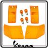 GSC RICAMBI SRL KIT COPPIA SET 4 GEMME GEMMA PLASTICA PLASTICHE VETRINO FRECCIA ANTERIORI E POSTERIORI ARANCIO COMPLETO DI LAMPADINE PER VESPA PX 125 150 200 - VESPA ARCOBALENO - VESPA LML.