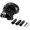 Aramox Pomello leva del cambio, scheletro Testa del cranio Car Modified Pomello del cambio Shift Stick Shifter universale(Black)