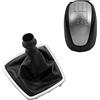 HEPVET Manopola del cambio aut Per Renault Per Laguna III MK3 2008 2009 2010 2011 2012 2013 2014 2015 Pomello Del Cambio In Pelle Leva Del Cambio Ghetta Boot Caso Collare (Color : Gear knob and case)