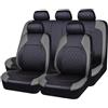 LCLSNNK Coprisedi Auto per Audi a3 a4 b8 a4 b6 a4 a3 8p q5 a6 c6 a5 a6 c7 a6 c5 a6 q7 a3 8v a4 b9 a4 b5 Alfa Romeo 159 in Pelle Impermeabile e Traspirante, 5 Posti, Coprisedi Auto, Grau